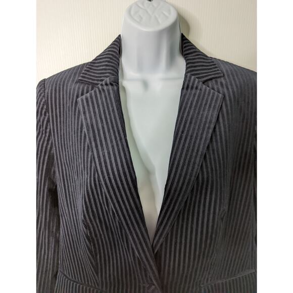Frame Fine Variegated  Blazer Navy Twilight Corduroy Striped NWOT Women's  6 - Picture 8 of 10